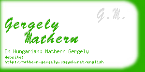 gergely mathern business card